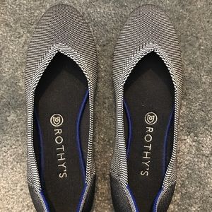 Rothys sz 9 The Flat Grey Birdseye Retired